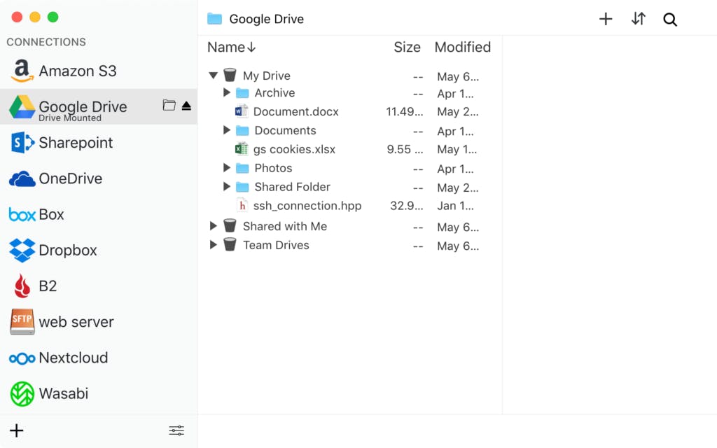 Google drive finder screenshot